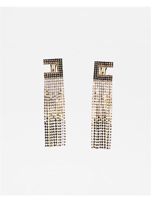 Dangle earrings with rhinestones Elisabetta Franchi ELISABETTA FRANCHI | Earrings | OR33M37E2053